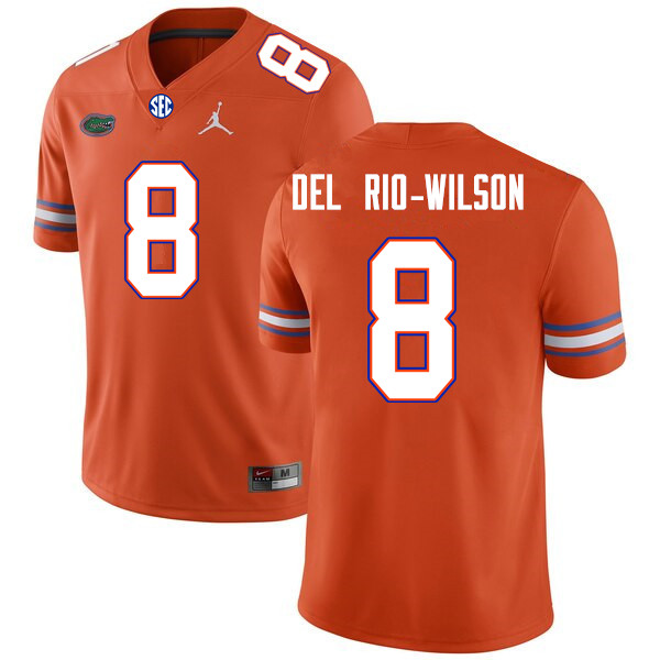 Men #8 Carlos Del Rio-Wilson Florida Gators College Football Jerseys Sale-Orange - Click Image to Close